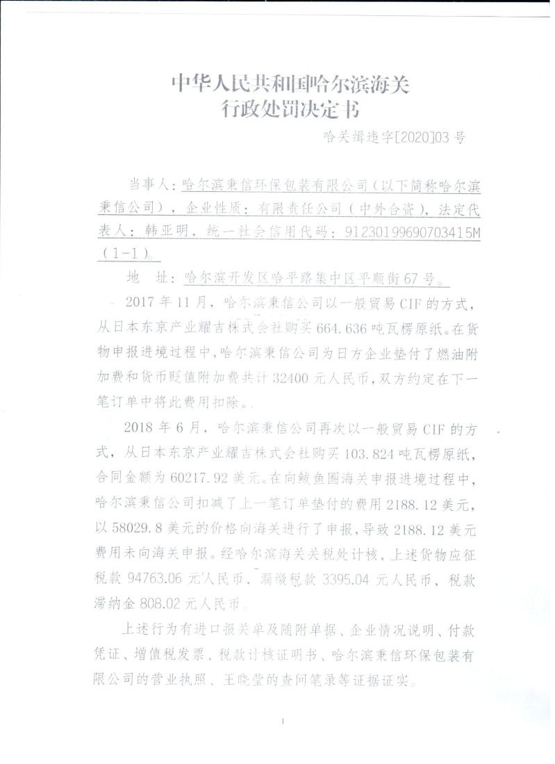 处罚决定1 处罚决定1