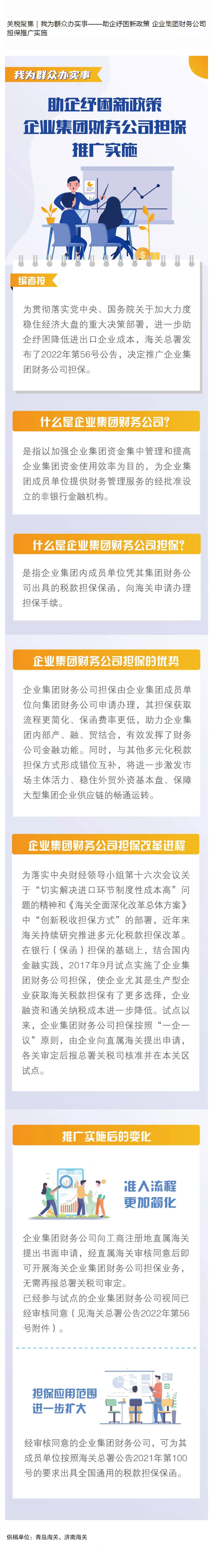 2.关税聚焦我为群众办实事——助企抒困新政策企业集团财务公司担保推广实施