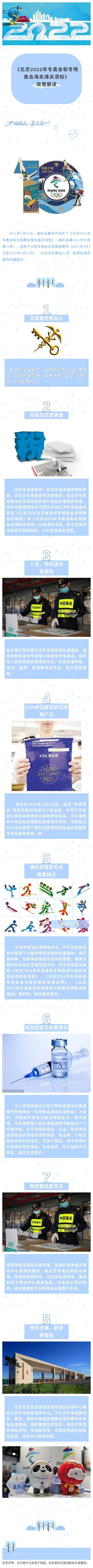 北京2022年冬奥会和冬残奥会海关通关须知 政策解读 -总署 北京2022年冬奥会和冬残奥会海关通关须知 政策解读 -总署