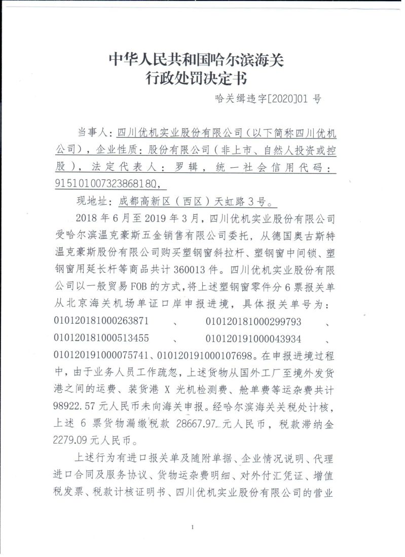 处罚决定1 处罚决定1