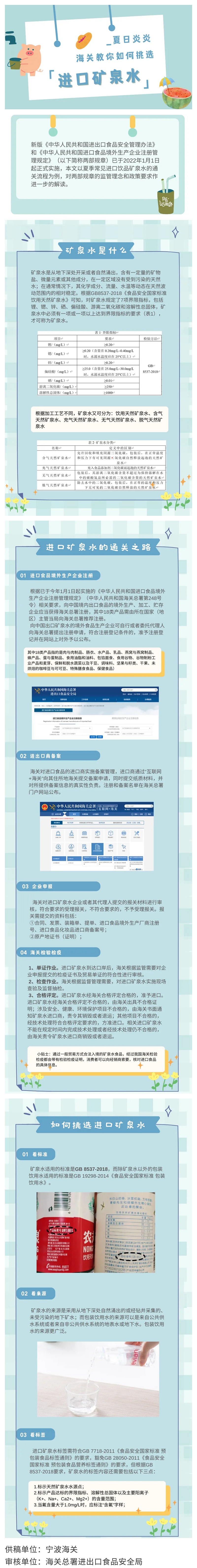 夏日炎炎,海关教你如何挑选进口矿泉水 夏日炎炎,海关教你如何挑选进口矿泉水