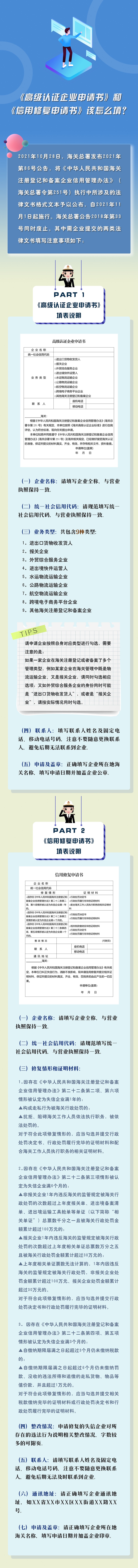 一图读懂《高级认证企业申请书》和《信用修复申请书》该怎么填? 一图读懂《高级认证企业申请书》和《信用修复申请书》该怎么填?