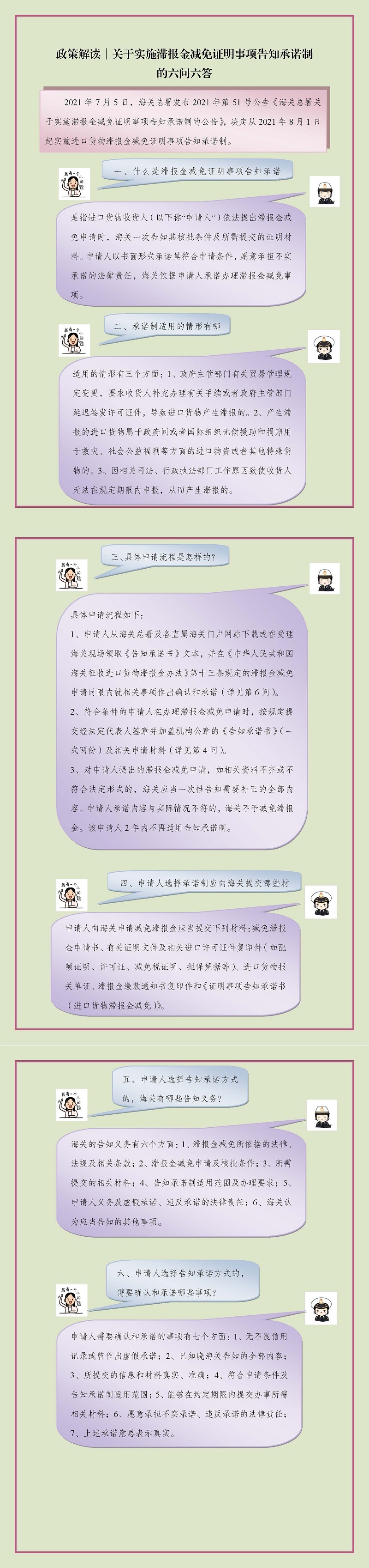 政策解读-关于实施滞报金减免证明事项告知承诺制的六问六答 政策解读-关于实施滞报金减免证明事项告知承诺制的六问六答