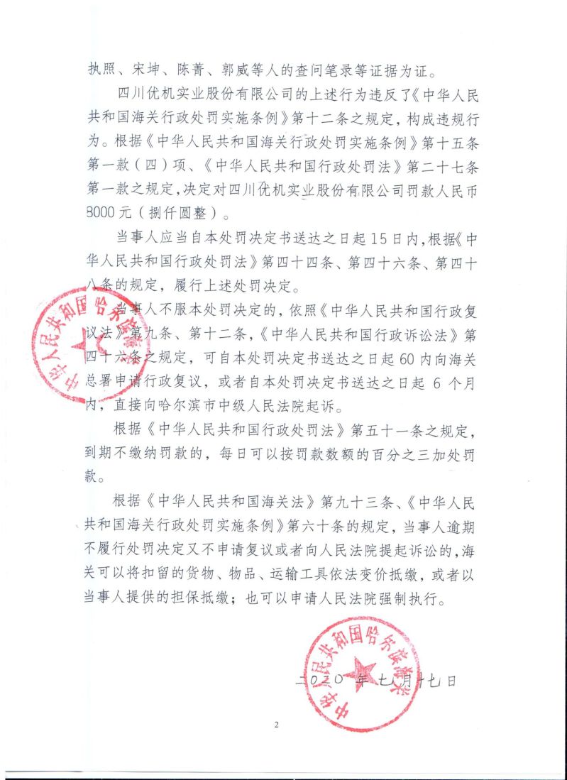 处罚决定2 处罚决定2