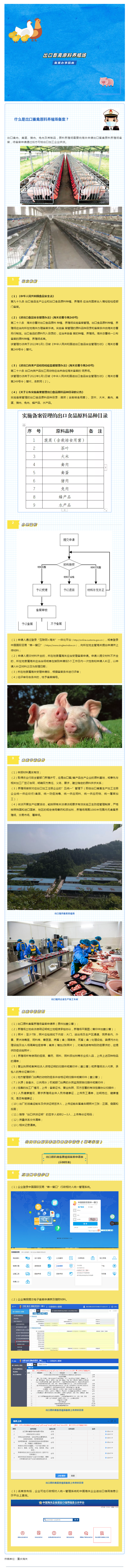 出口畜禽原料养殖场备案办事指南