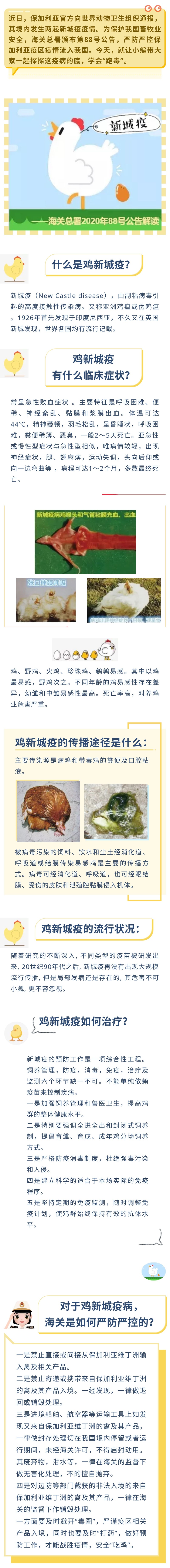 公告解读：严防保加利亚新城疫流入我国